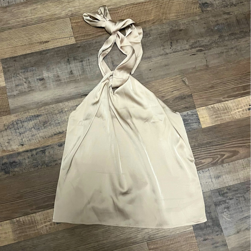 Beige Halter Top